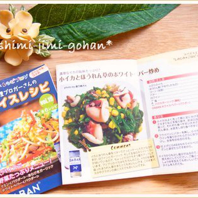 掲載 ☆ GABANスパイスレシピリーフレット vol.19 「スパイスで野菜たっぷりメニュー」