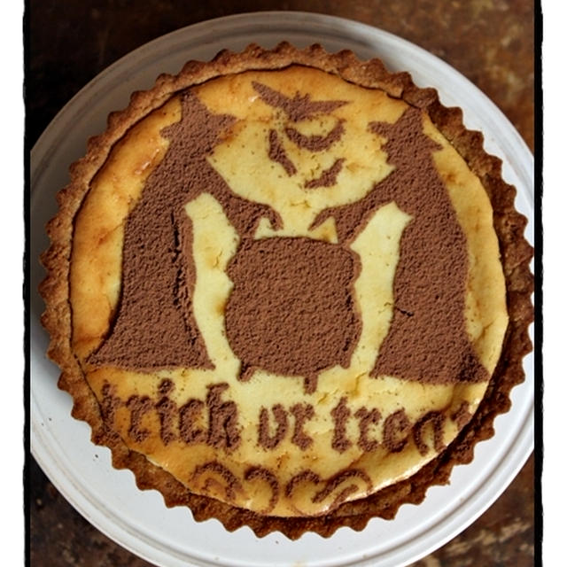 ハロウィーン風チーズケーキタルト