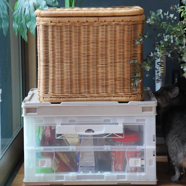 猫ちゃんグッズの画期的な収納