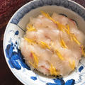 岐阜県産米「ハツシモ」で香りさわやか冬ごはん「昆布じめ白身魚の柚子ちらし」。