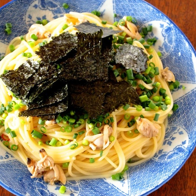 海苔たっぷりボンゴレビアンコスパゲティ