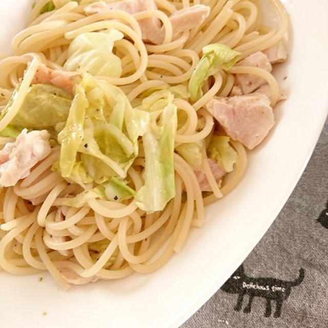 常備菜＆レンチンで！鶏ハムのレモンバターパスタ