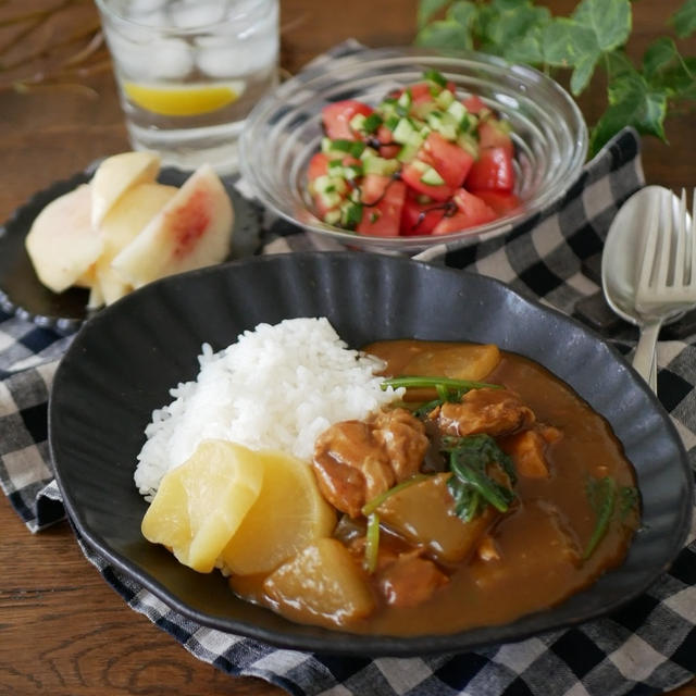 鶏肉と大根ゴロゴロ、和風カレー