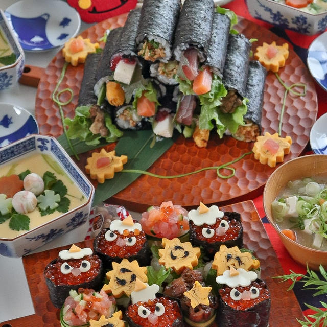 丸かぶり！ハーフ細巻きの恵方巻き