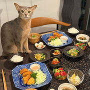 鶏むねフライと副菜だらけの夜ごはん