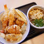 さん天の鮭とホタテの天丼、今日の昼ごはん#安くて美味い店はここ