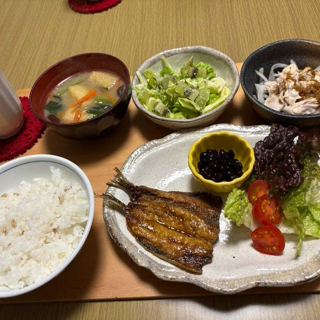 【節約レシピ】イワシの蒲焼きメインの晩御飯