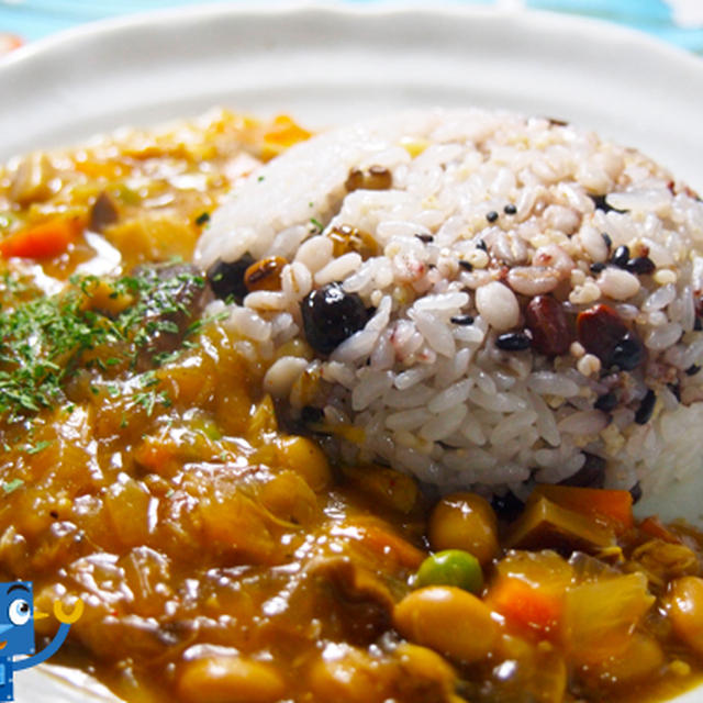 サバと大豆の二股カレーの巻