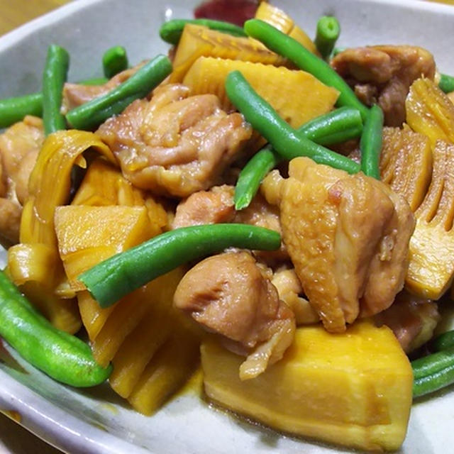 鶏肉とタケノコの煮物(*^^*)