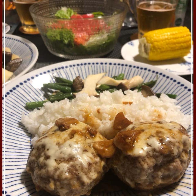 ガーリックバター醤油ハンバーグ