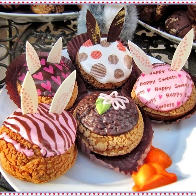 意外な中身♪超可愛いうさぎシュークリーム☆ニコラシャール銀座本店