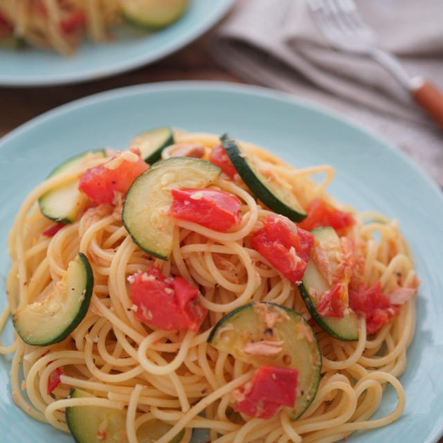 ズッキーニとツナの夏スパゲティ