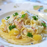 ワインも進む♪ブルーチーズの栗～むパスタ✿