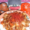 ジャージャー丼＆ズッキーニとさつま芋のわさびヨーグルトサラダ（お家カフェ）