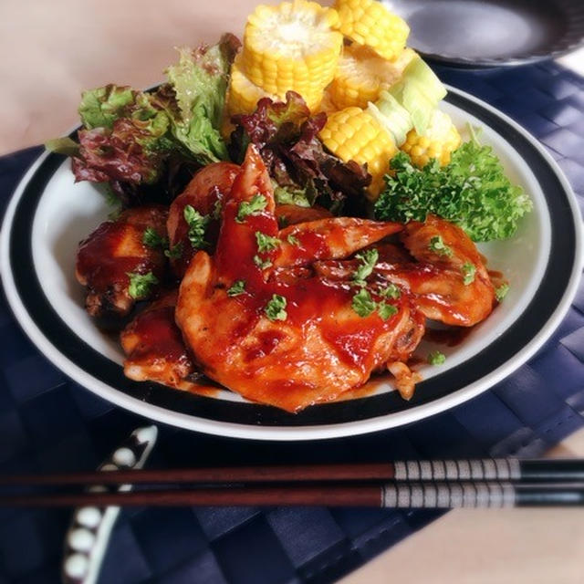 [簡単]手羽先のナポ焼き。と生まれた。