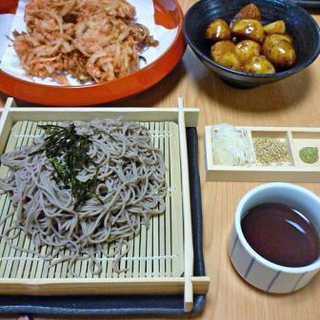 ざる蕎麦セット的な晩ご飯