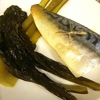 鯖と小松菜のからし酢味噌煮