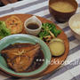 （夕飯）　カレイの煮付け＆豆腐ハンバーグ定食