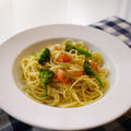 海老とブロッコリーと塩麹のパスタ
