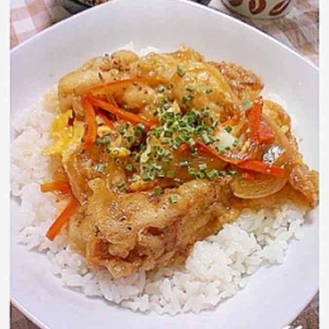 激安丼！ちくわとブナピーの天たまとじ丼