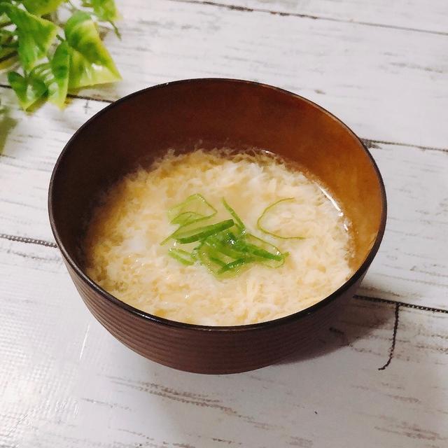 干し貝柱と白だしの浅漬けの漬け汁で簡単かきたま汁　栄養満点　ほたて干し貝柱　ぎょれん　モニター