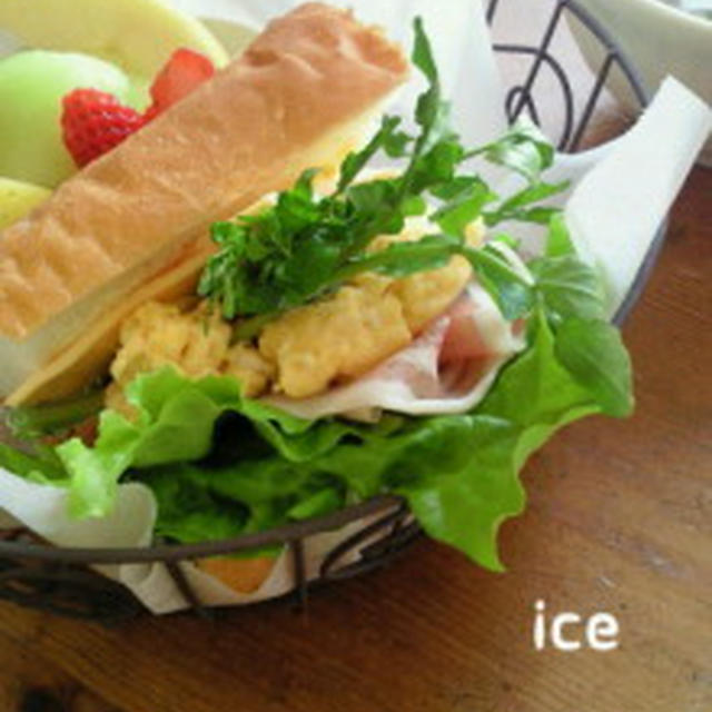 cafe*ice バケットサンドのランチ