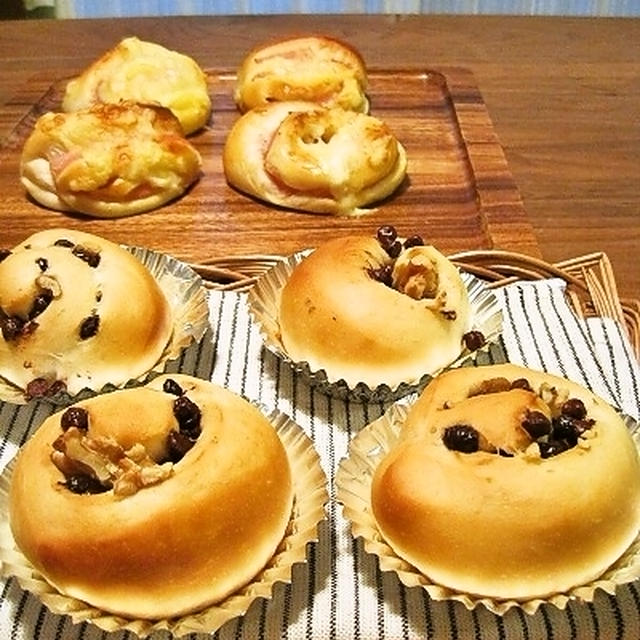 ハムロールと胡桃チョコロール