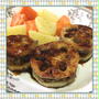 ハンバーグの蓮根はさみ焼き