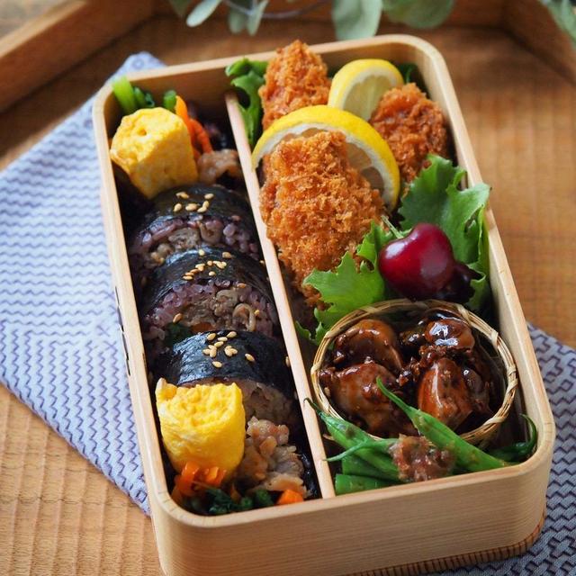 黒米キンパ巻き弁当