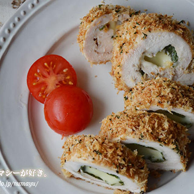 鶏胸肉の紫蘇チーズ巻き
