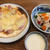 お昼はトルティーヤでピザ。