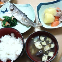 春菊とちくわの白だしお浸しのレシピ
