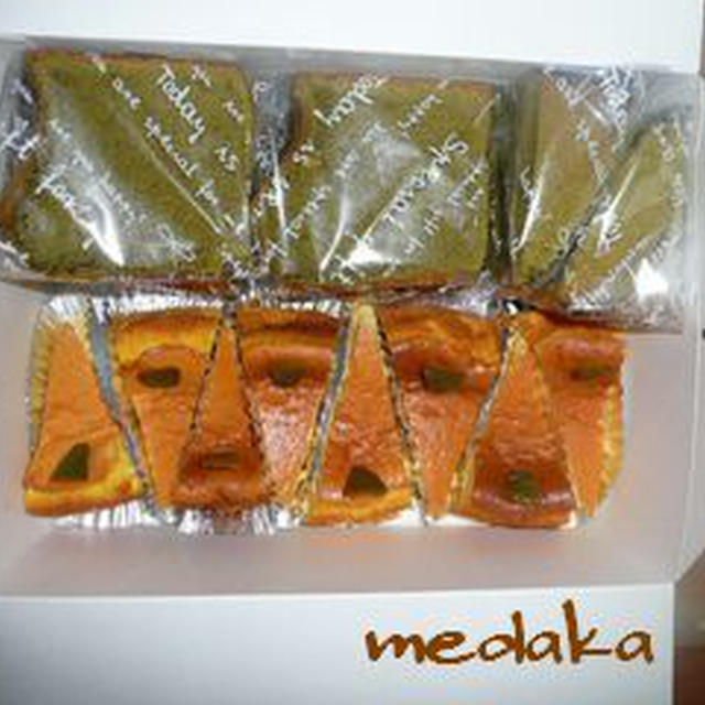 抹茶シフォンとかぼちゃスフレチーズケーキ