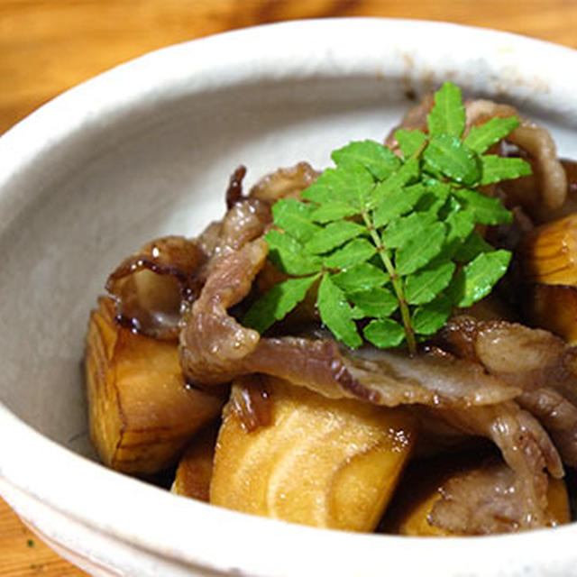 筍と豚肉の甘辛煮