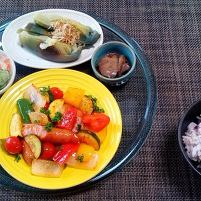 冷凍野菜使ってやっと７月の日々ごはん☆鶏レバーの時雨煮♪☆♪☆♪