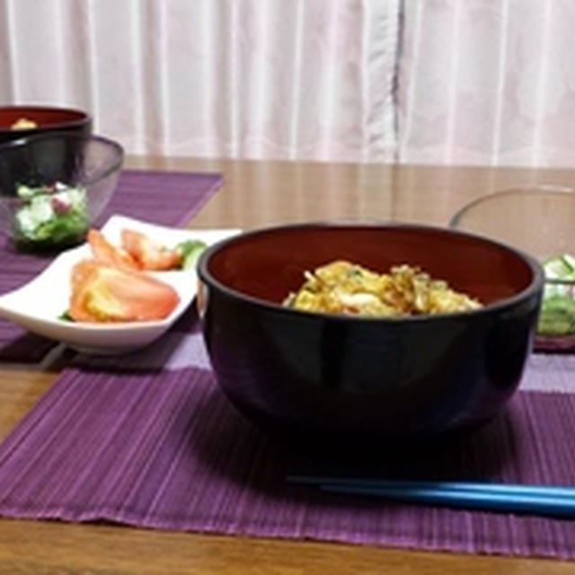 タコと舞茸入り天丼