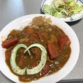 トマトカレー。パスタ屋さんで誕生祝の晩御飯