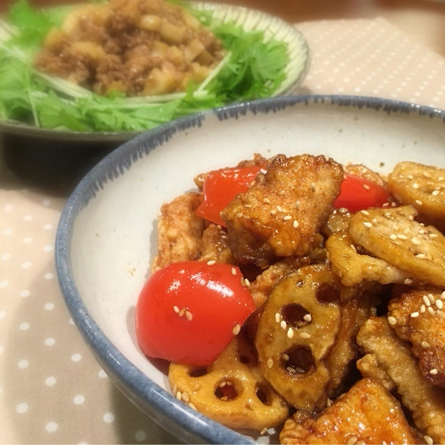 鶏むね肉とレンコンのオランダ揚げ