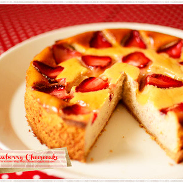 ダブルイチゴのチーズケーキ♪