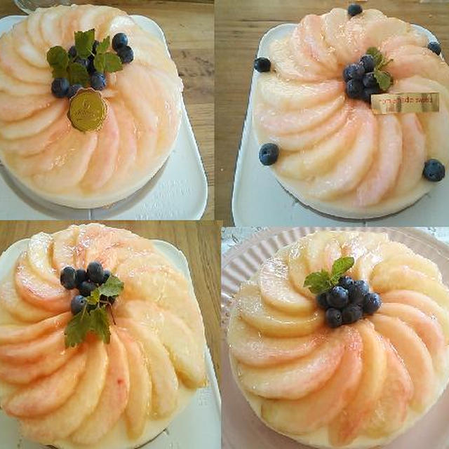 白桃レアチーズケーキ