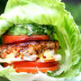 Lettuce Wrapped Teriyaki Salmon Quinoa Burger照り焼きサーモンキノアバーガーdeレタスバーガー