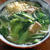 朝ごはんに「小松菜かすうどん」