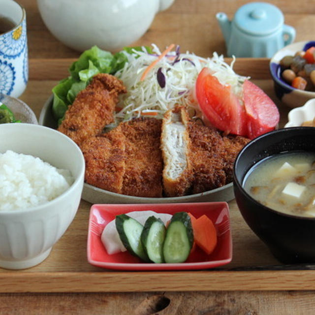 とんかつ牡蠣フライ定食