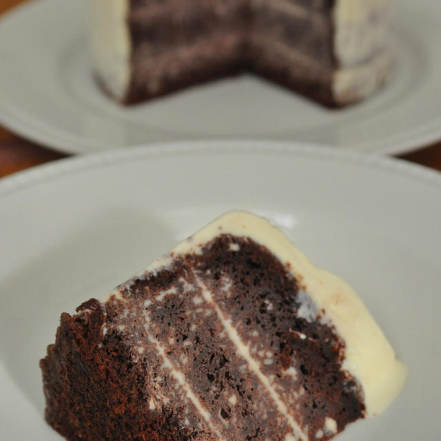 チョコレートのバニラアイスクリームケーキ