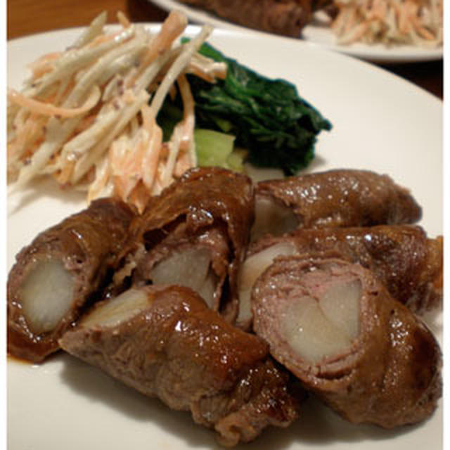 春の香り☆うどの牛肉巻き＆かき揚げ
