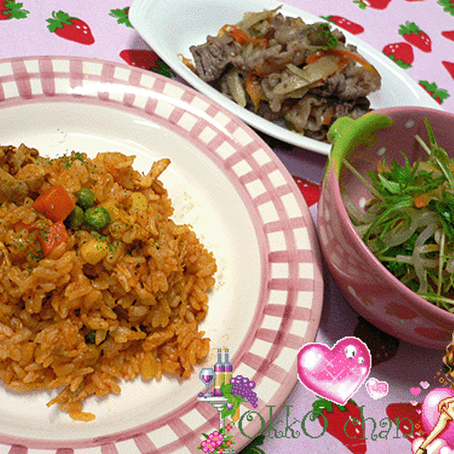 チキンライス…☆ 牛肉 と ごぼう 炒め煮…☆