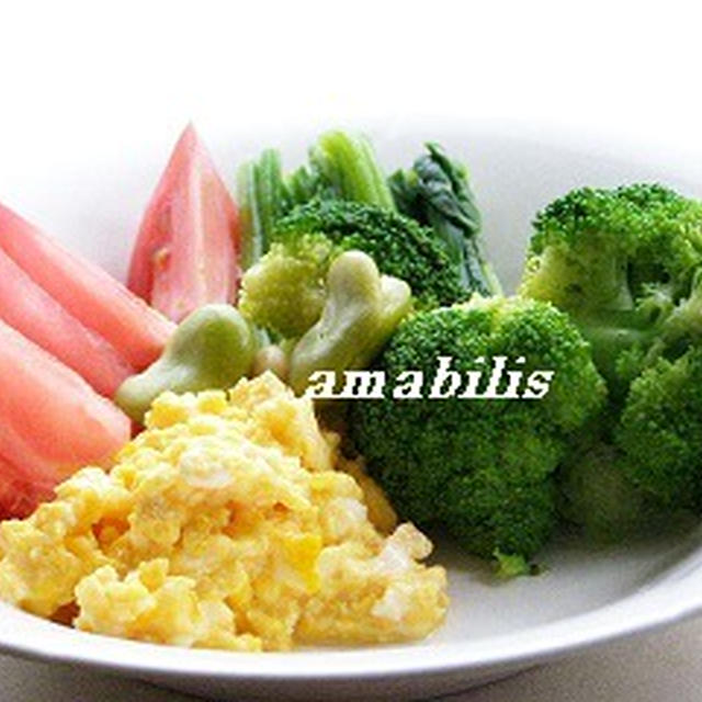 玉子と野菜のセット