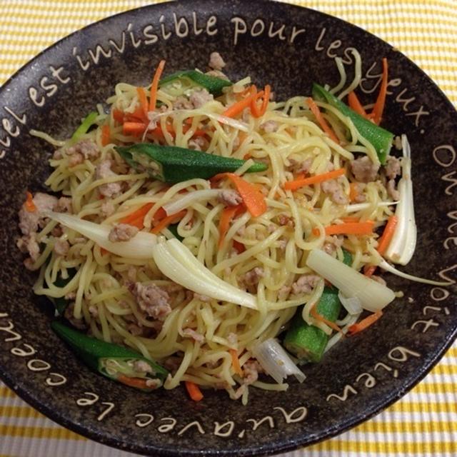 島らっきょうの柚子ポン焼きそば