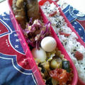 レシピお肉のまきまきポテト弁当