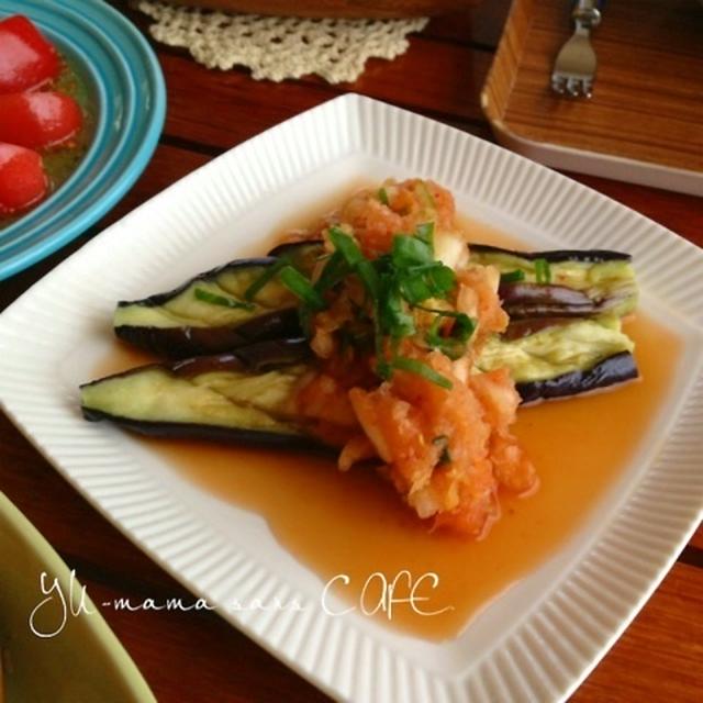 レンチン茄子のキムチおろしがけ〜ささっと一品〜